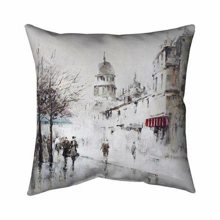 FONDO 20 x 20 in. Grey City Street-Double Sided Print Indoor Pillow FO2791727